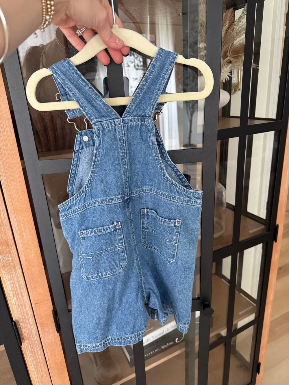 Jack monogrammed overalls denim shortall baby toddler boy classic embroidered